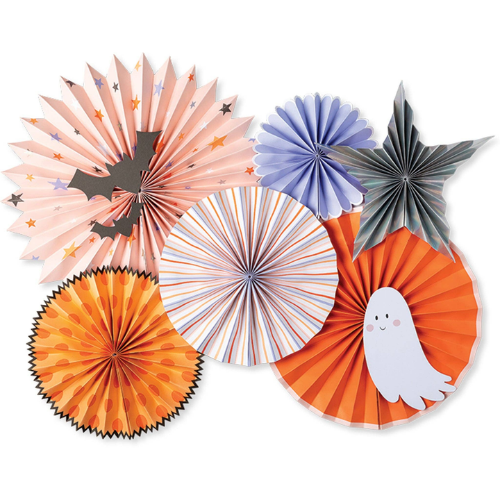 HALLOWEEN TRICK OR TREAT PARTY FAN SET My Mind’s Eye Halloween Party Supplies Bonjour Fete - Pastel Halloween Party Supplies