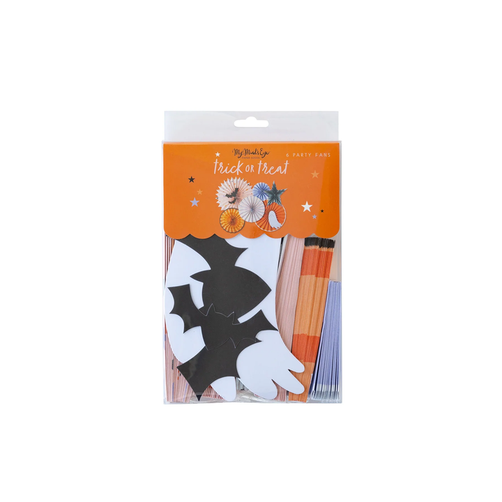 HALLOWEEN TRICK OR TREAT PARTY FAN SET My Mind’s Eye Halloween Party Supplies Bonjour Fete - Pastel Halloween Party Supplies