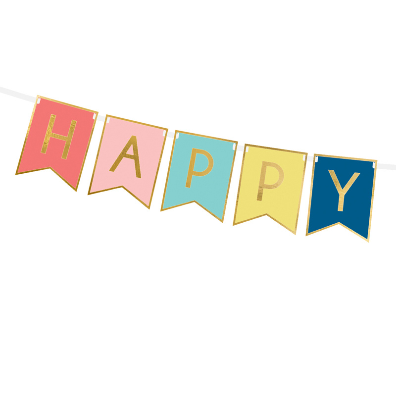 HAPPY BIRTHDAY MULTICOLOR BANNER Party Deco Garlands & Banners Bonjour Fete - Party Supplies