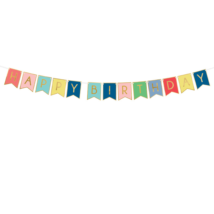 HAPPY BIRTHDAY MULTICOLOR BANNER Party Deco Garlands & Banners Bonjour Fete - Party Supplies