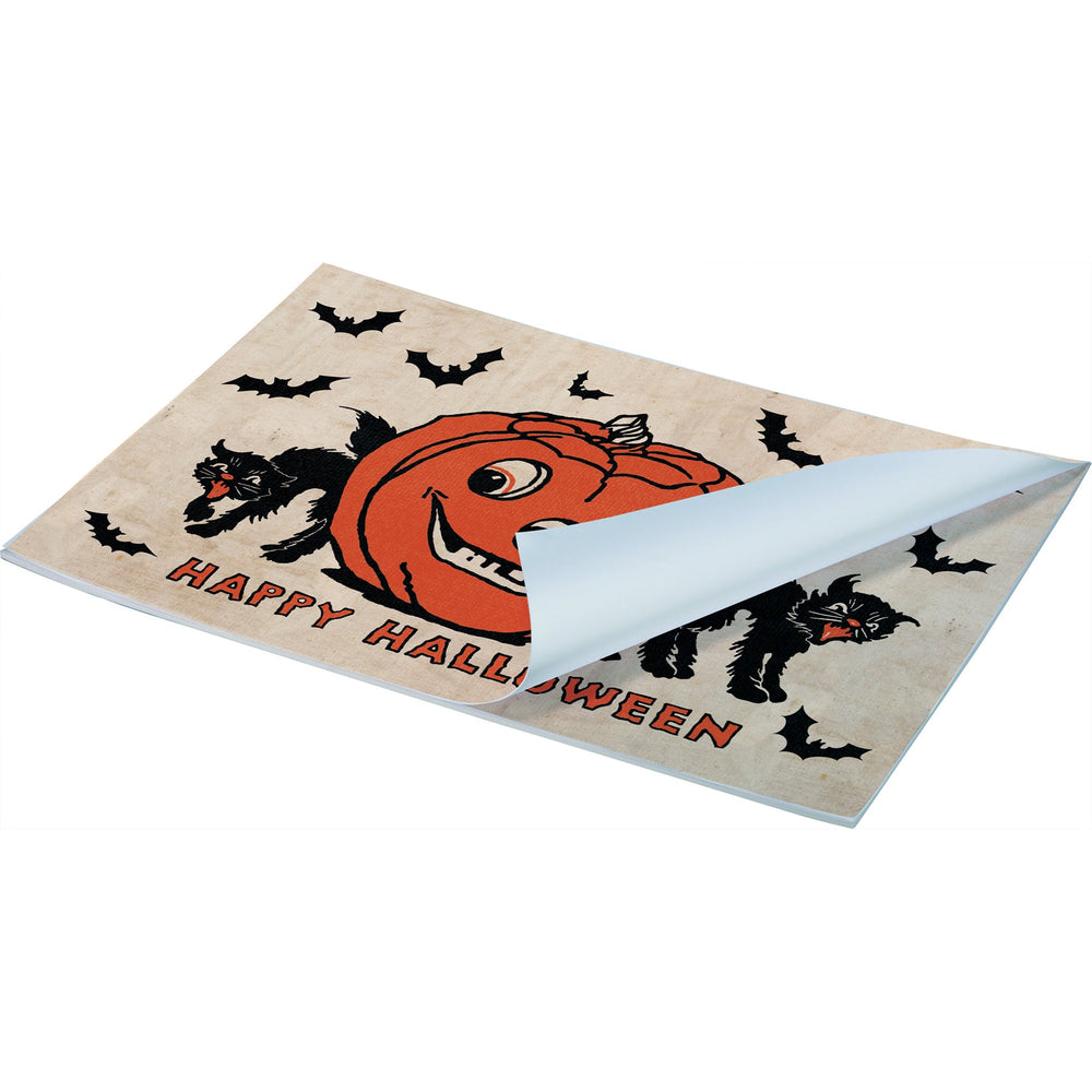 HAPPY HALLOWEEN PAPER PLACEMAT PAD Primitives By Kathy Bonjour Fete - Party Supplies