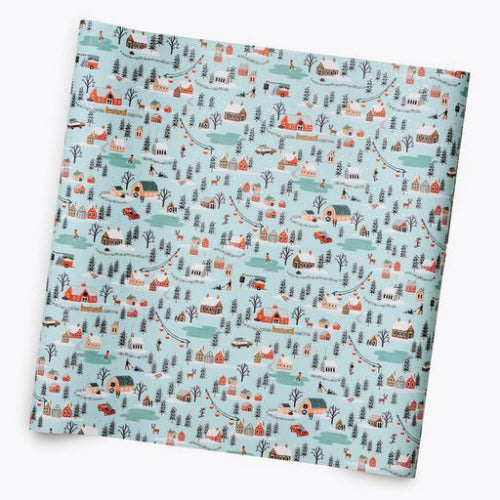 HOLIDAY VILLAGE WRAPPING PAPER Rifle Paper Co. Bonjour Fete - Party Supplies