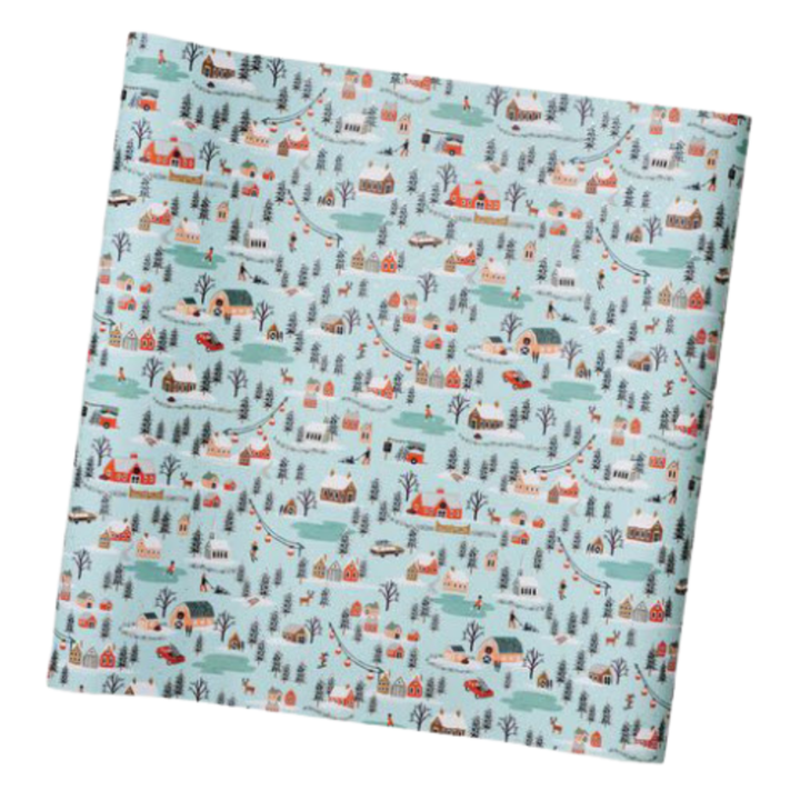 HOLIDAY VILLAGE WRAPPING PAPER Rifle Paper Co. Bonjour Fete - Party Supplies