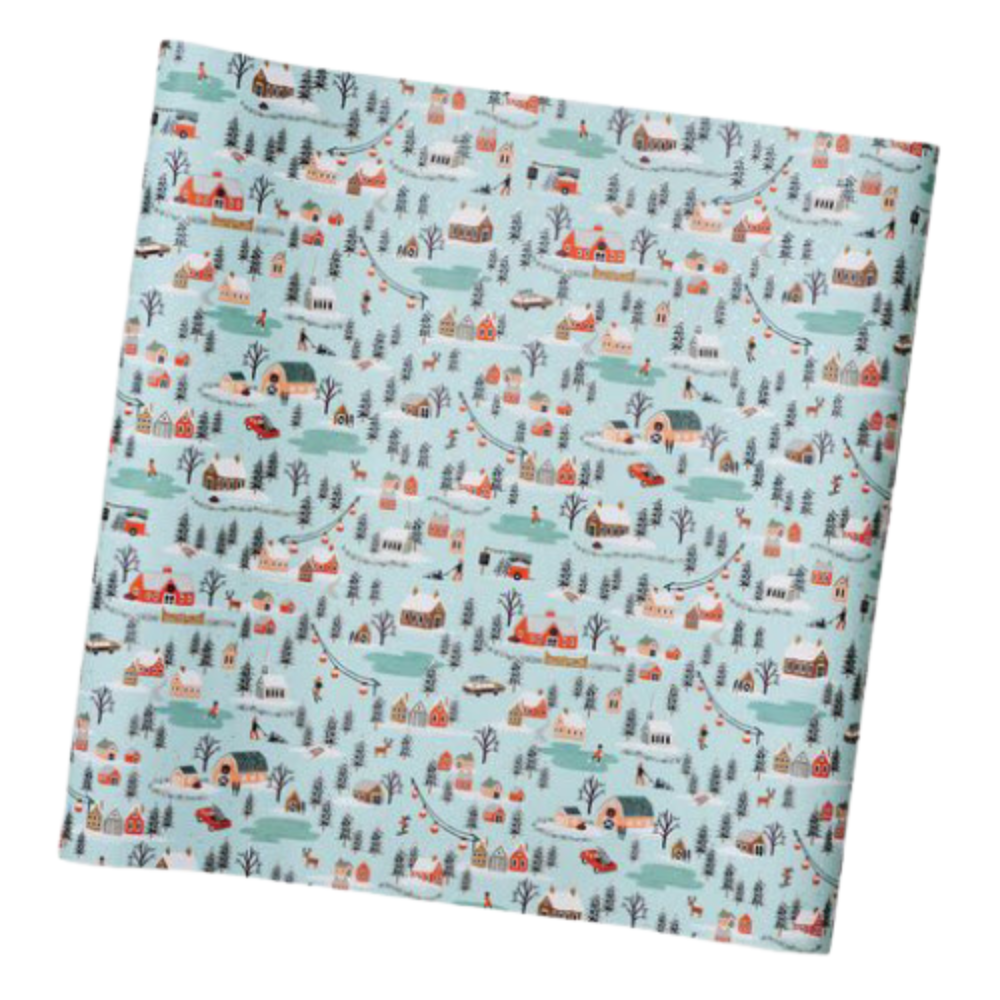 HOLIDAY VILLAGE WRAPPING PAPER Rifle Paper Co. Bonjour Fete - Party Supplies