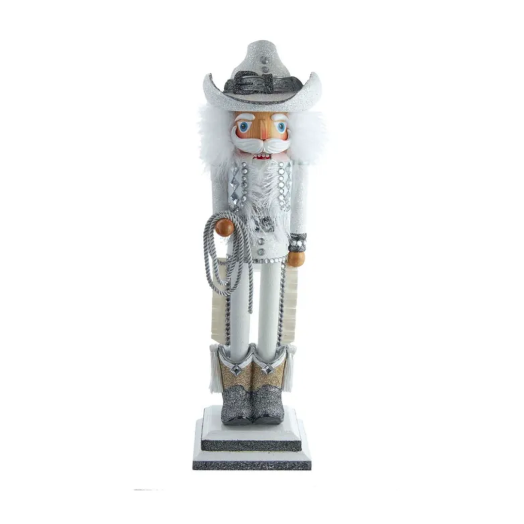 HOLLYWOOD RHINESTONE COWBOY NUTCRACKER Kurt S. Adler Christmas Ornament Bonjour Fete - Party Supplies