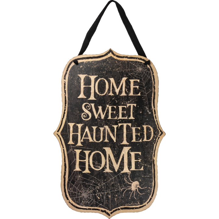 HOME SWEET HAUNTED HOME WALL DECOR Primitives By Kathy Bonjour Fete - Party Supplies