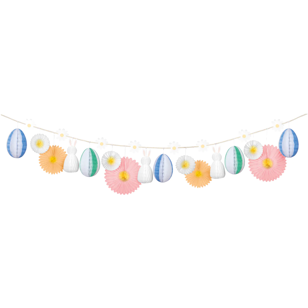 HONEYCOMB EASTER BUNNY GARLAND Meri Meri Garlands & Banners Bonjour Fete - Party Supplies