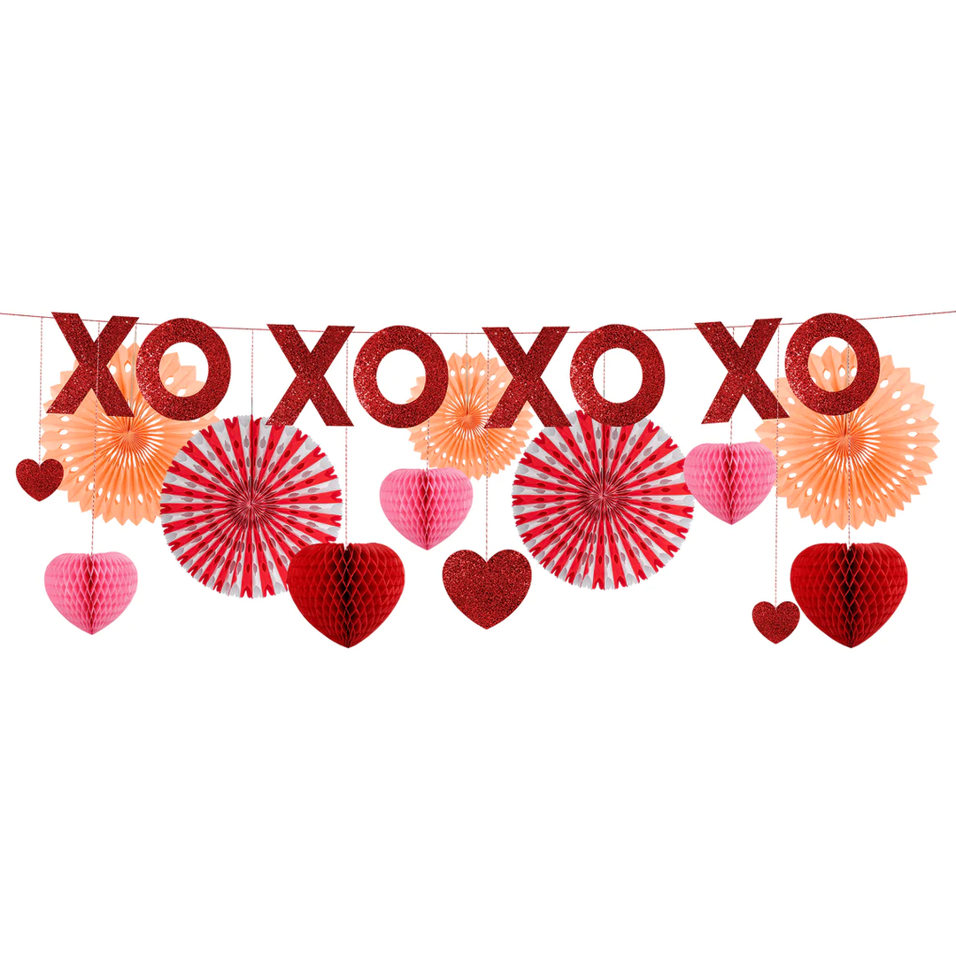 Honeycomb Hearts Garland Bonjour Fete Party Supplies Valentine's Day Party Decorations
