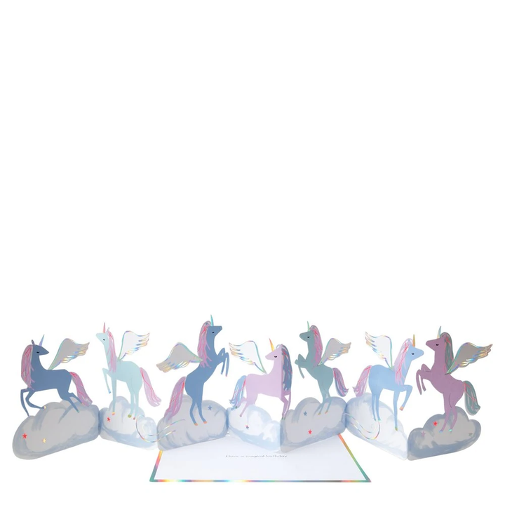 PEGASUS CONCERTINA CARD Meri Meri Greeting Card Bonjour Fete - Party Supplies