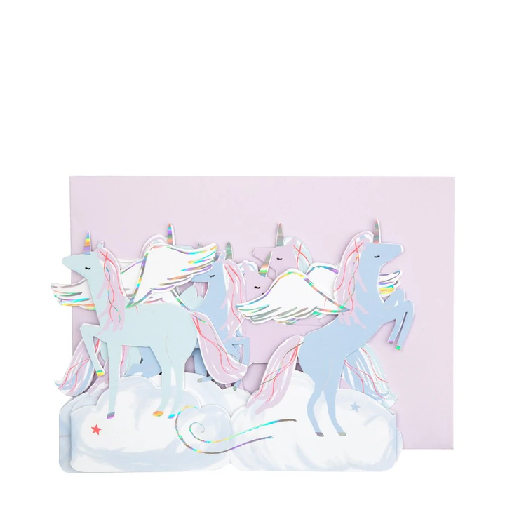 PEGASUS CONCERTINA CARD Meri Meri Greeting Card Bonjour Fete - Party Supplies