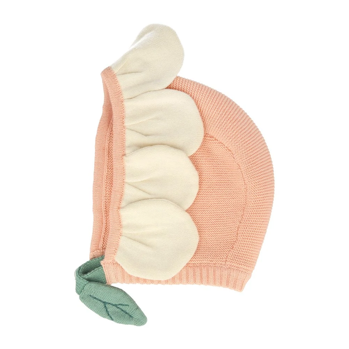 PEACH DAISY BABY BONNET Meri Meri Baby Bonjour Fete - Party Supplies