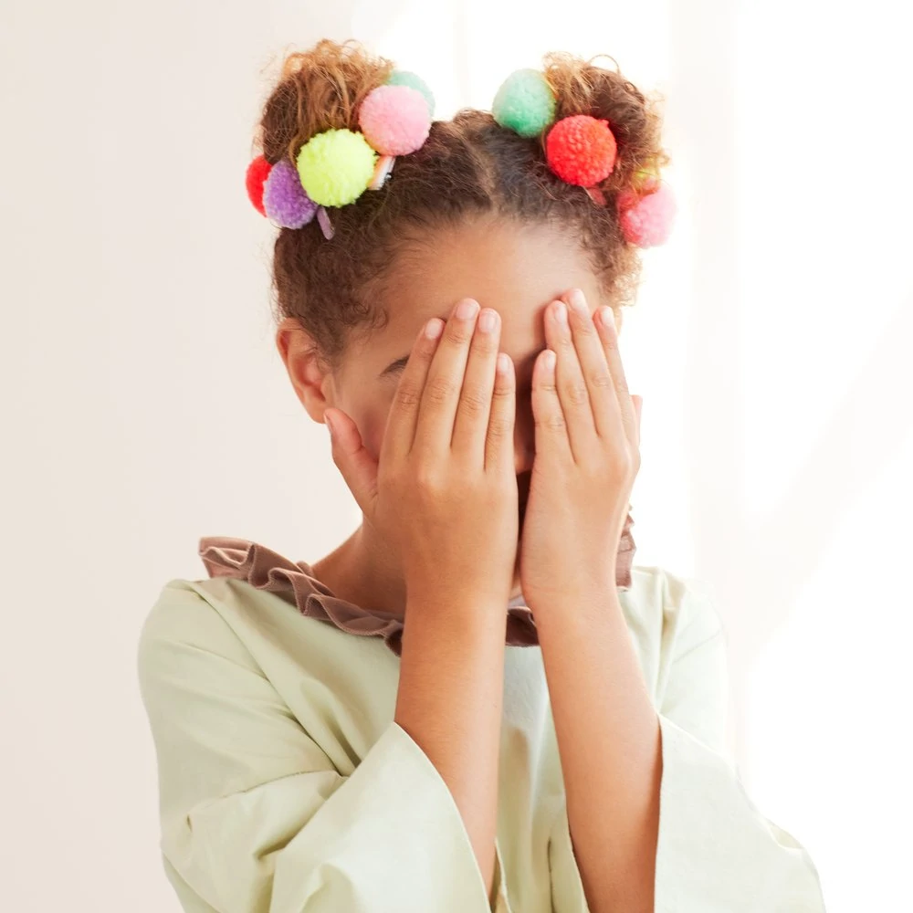 RAINBOW POM POM HAIR CLIPS Meri Meri Kid's hair Bonjour Fete - Party Supplies