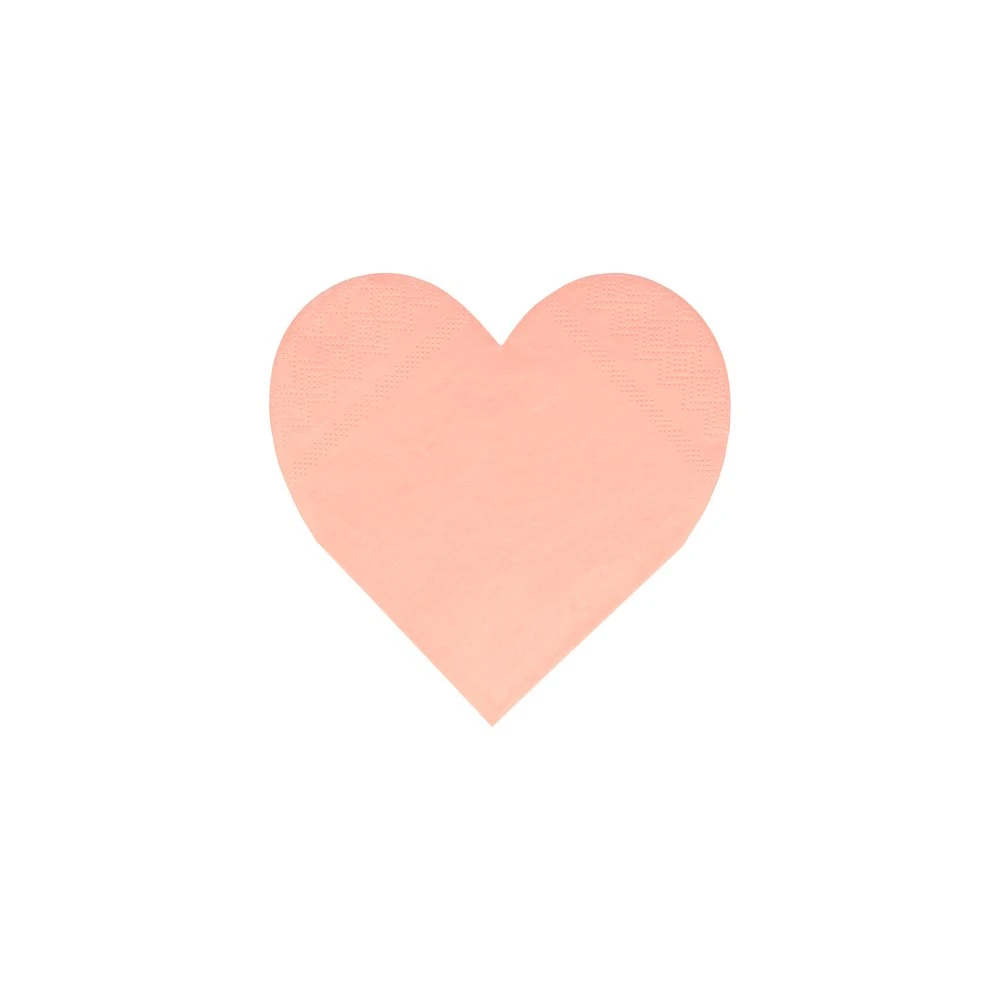 SMALL PINK HEART NAPKINS Meri Meri Napkins Bonjour Fete - Party Supplies