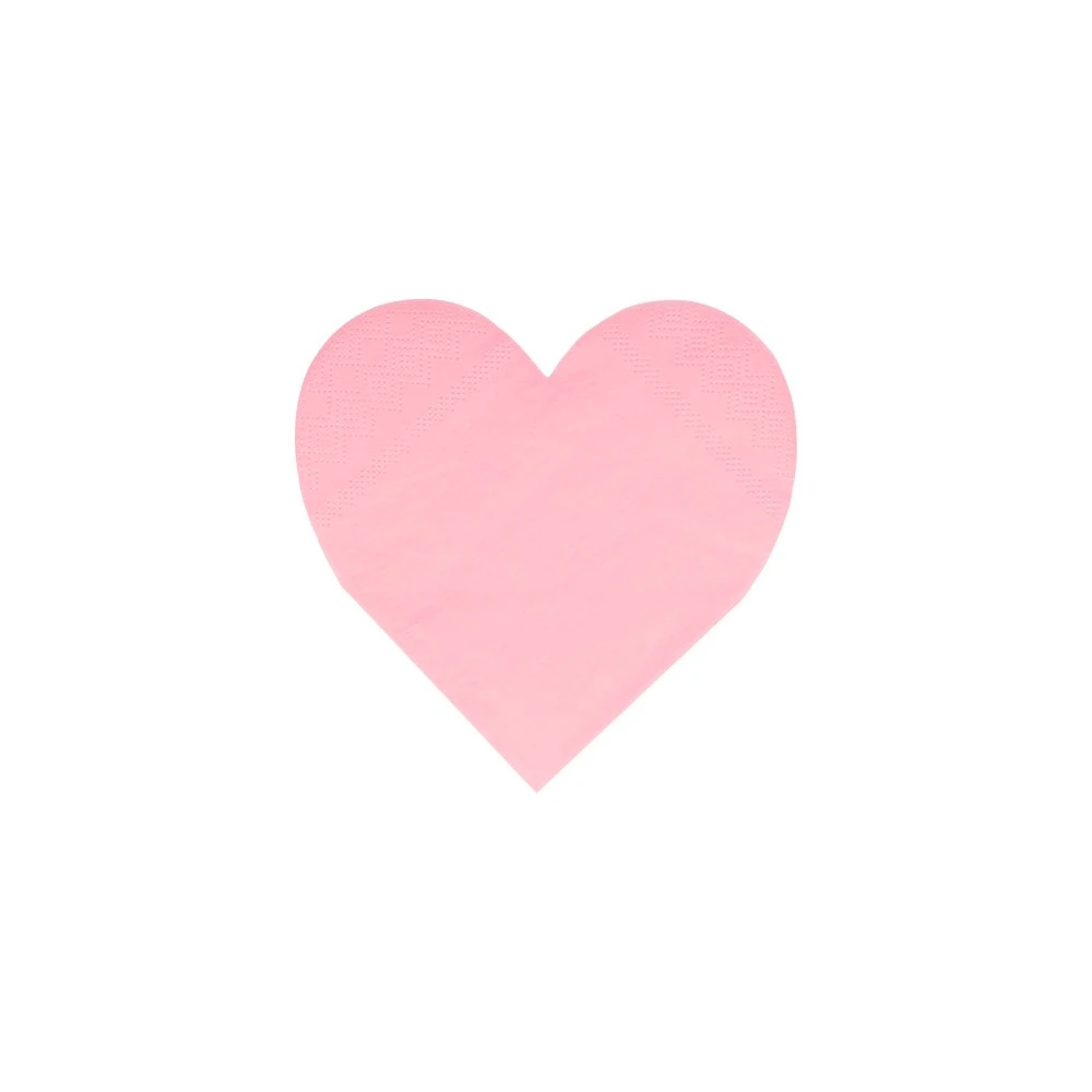SMALL PINK HEART NAPKINS Meri Meri Napkins Bonjour Fete - Party Supplies