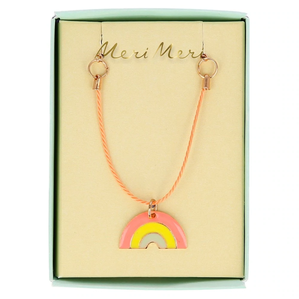 ENAMEL RAINBOW NECKLACE Meri Meri Party Hats Bonjour Fete - Party Supplies