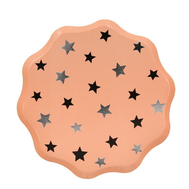 PASTEL HALLOWEEN STAR PATTERN PLATES Meri Meri Halloween Tableware Bonjour Fete - Party Supplies