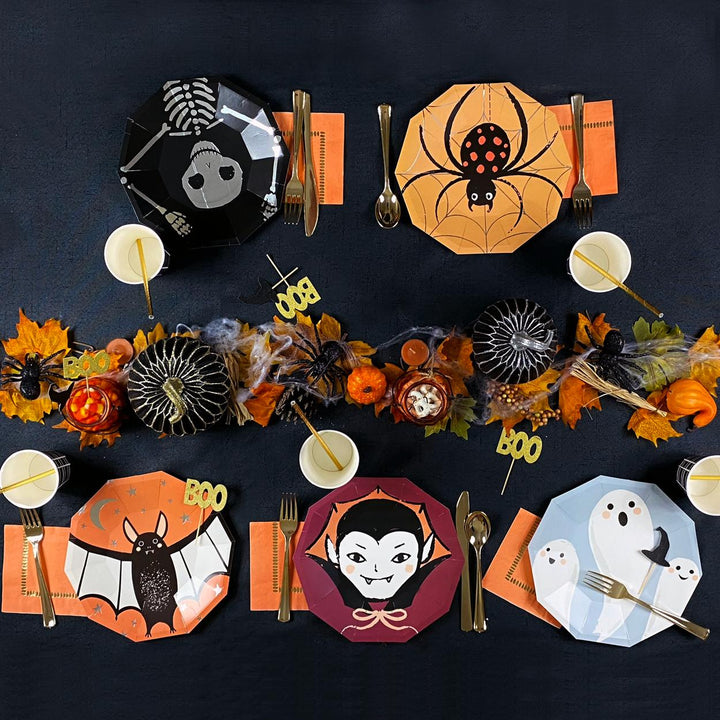 HALLOWEEN FRIGHTS PAPER PARTY PLATES Coterie Party Supplies Halloween Tableware Bonjour Fete - Party Supplies