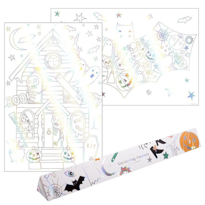 HALLOWEEN COLORING POSTERS Meri Meri Halloween Favors Bonjour Fete - Party Supplies