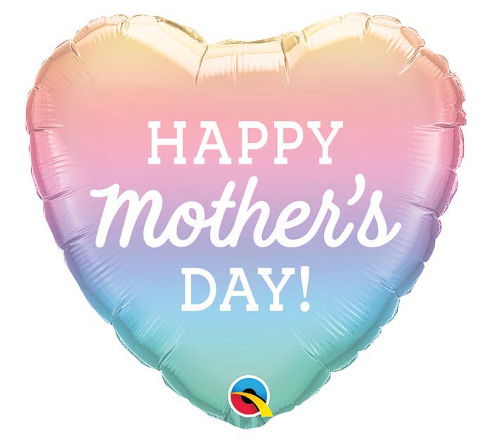 HAPPY MOTHER'S DAY OMBRE HEART BALLOON Burton and Burton Bonjour Fete - Party Supplies