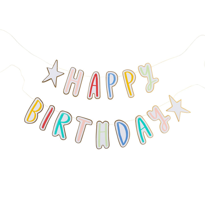 HAPPY BIRTHDAY BANNER GARLAND Oui Party Garlands & Banners Bonjour Fete - Party Supplies