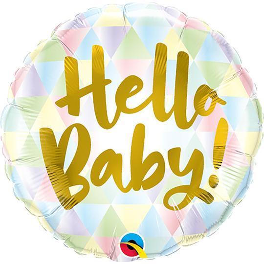 Copy of HELLO BABY BALLOON - IN STORE ONLY Qualatex In Store Balloons Bonjour Fete - Party Supplies