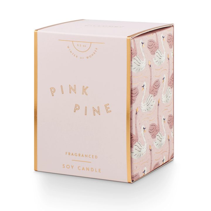 ILLUME PINK PINE GIFTED GLASS CANDLE Illume Candles Bonjour Fete - Party Supplies