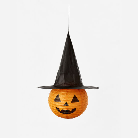 COLLAPSIBLE PUMPKIN WITH WITCH HAT One Hundred 80 Degrees Halloween Home Bonjour Fete - Party Supplies