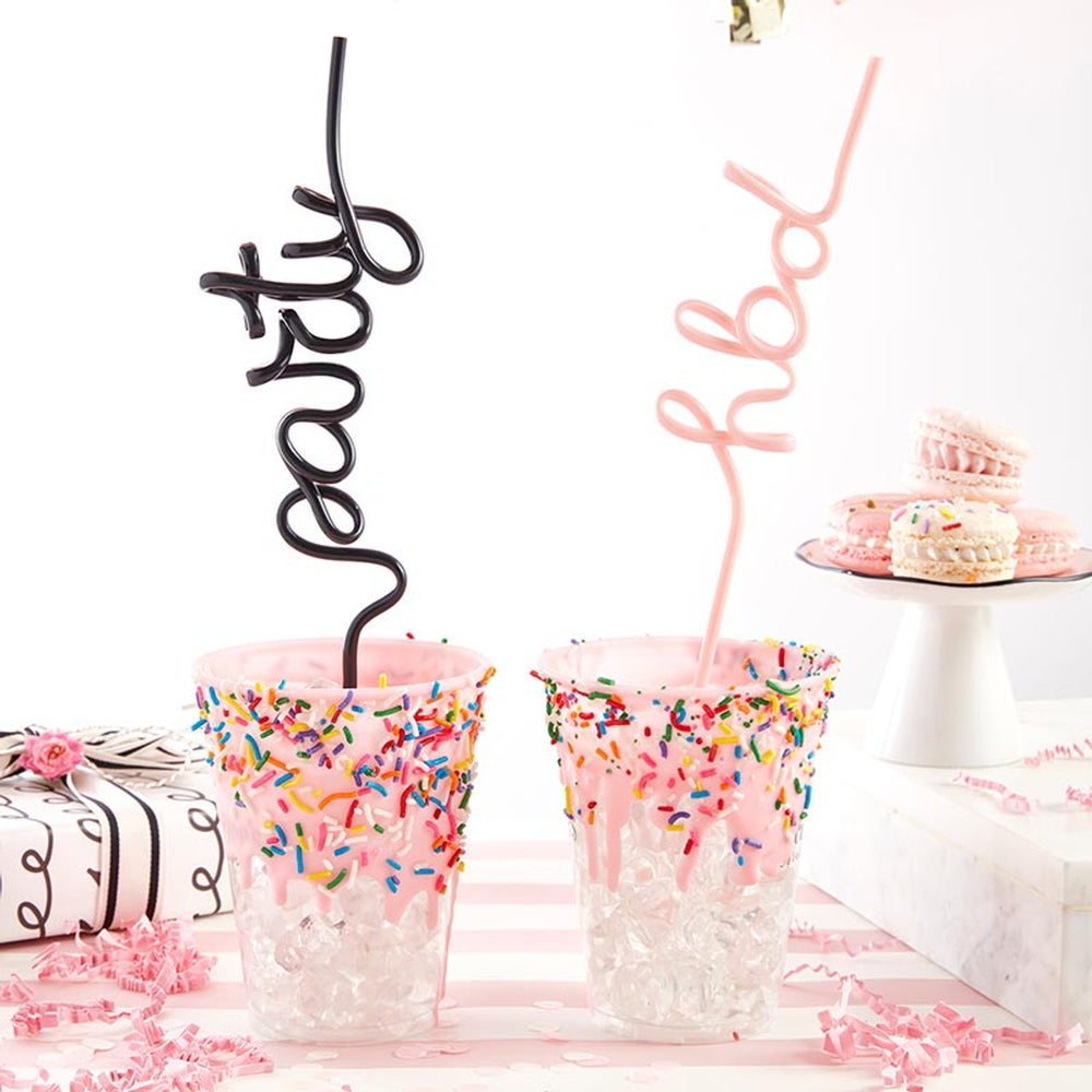 HAPPY BIRTHDAY WORD STRAW Santa Barbara Design Studio by Creative Brands STRAWS Bonjour Fete - Party Supplies