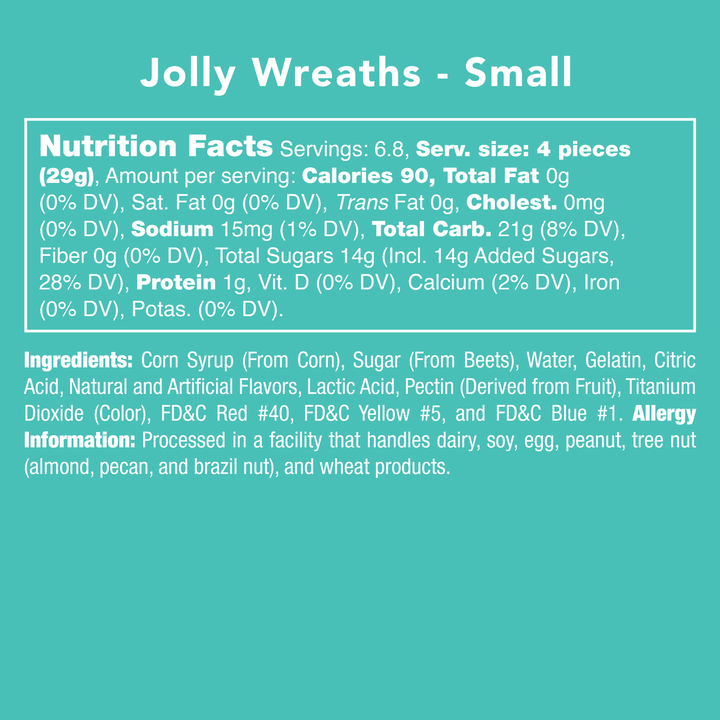 Jolly Wreaths Gummy Christmas Candy Bonjour Fete Party Supplies Christmas Holiday Candy