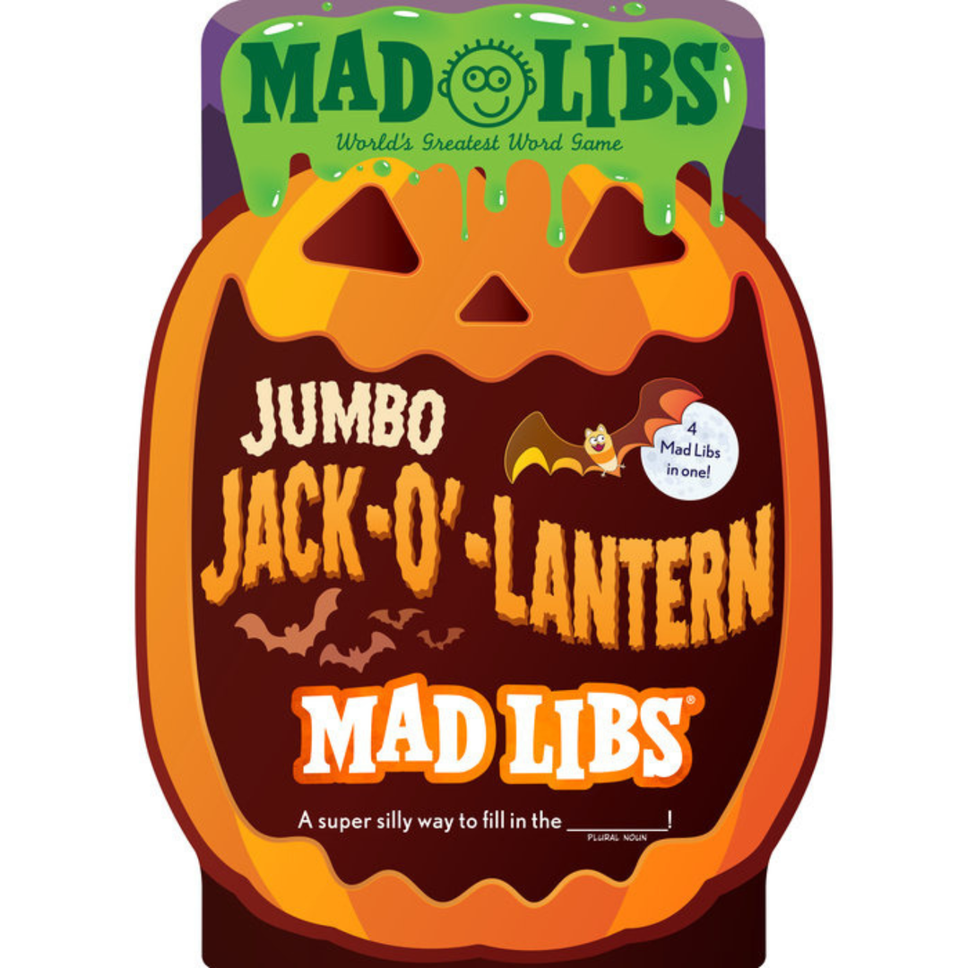 JUMBO JACK-O'-LANTERN MAD LIBS Penguin Random House Inc Books For Kids Bonjour Fete - Party Supplies