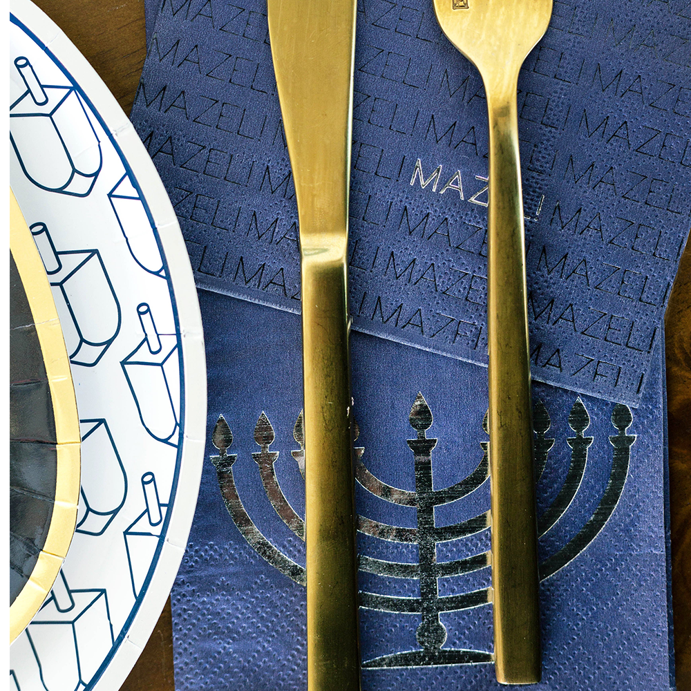 MENORAH GUEST NAPKINS Jollity & Co. + Daydream Society Hanukkah Bonjour Fete - Party Supplies