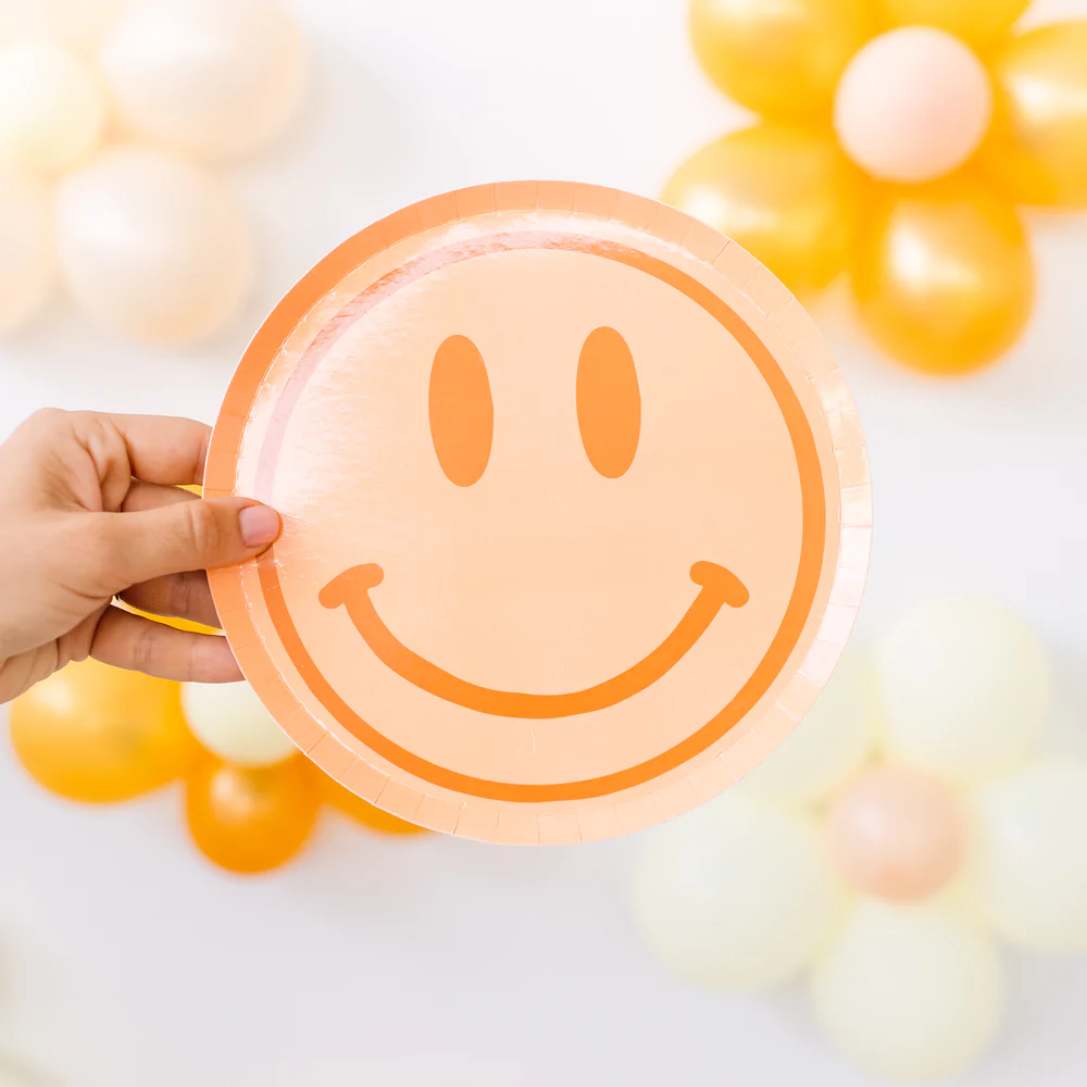 PEACE & LOVE SMILE DESSERT PLATES Jollity & Co. + Daydream Society Plates Bonjour Fete - Party Supplies