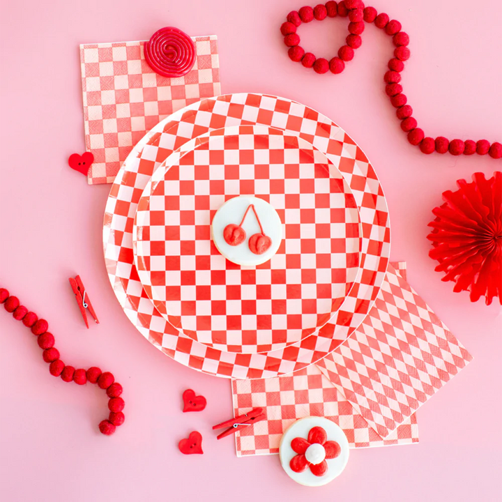 CHECK IT! CHERRY CRUSH LARGE NAPKINS Jollity & Co. + Daydream Society Napkins Bonjour Fete - Party Supplies