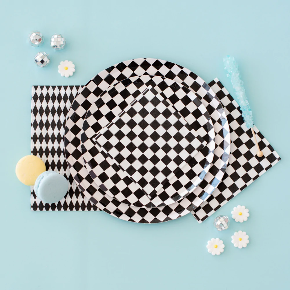CHECK IT! THE CLASSIC BLACK AND WHITE DESSERT PLATES Jollity & Co. + Daydream Society Plates Bonjour Fete - Party Supplies