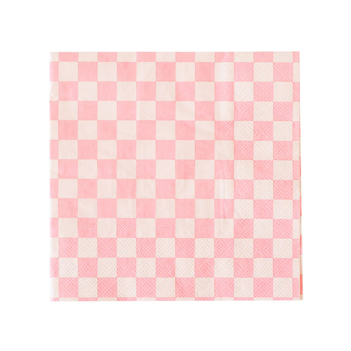Pink Checker Napkins Bonjour Fete Party Supplies Napkins