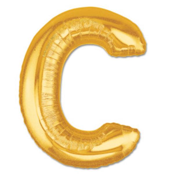 LETTER C FOIL BALLOON Northstar Balloons Balloon 16" / Metallic Gold Bonjour Fete - Party Supplies