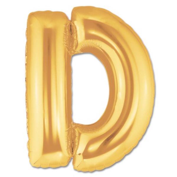 LETTER D FOIL BALLOON Northstar Balloons Balloon 16" / Metallic Gold Bonjour Fete - Party Supplies