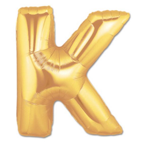 LETTER K FOIL BALLOON Northstar Balloons Balloon 16" / Metallic Gold Bonjour Fete - Party Supplies