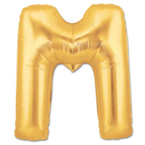 LETTER M FOIL BALLOON Northstar Balloons Balloon 16" / Metallic Gold Bonjour Fete - Party Supplies