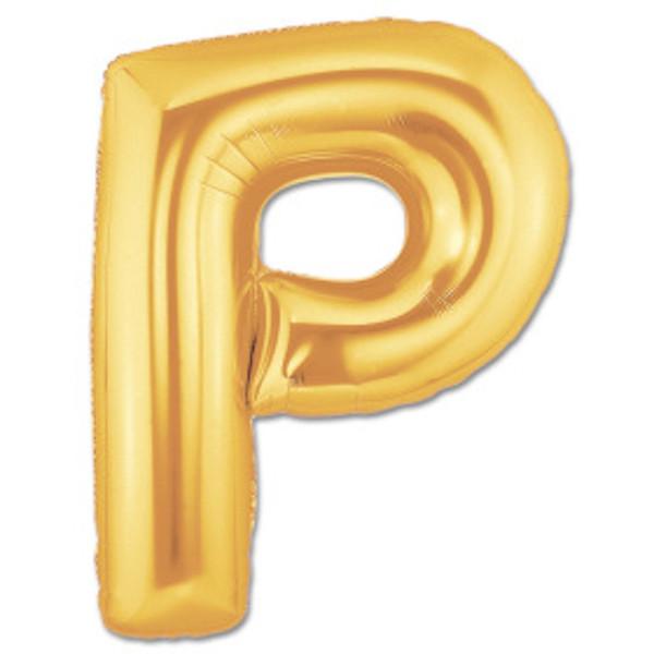 LETTER P FOIL BALLOON Northstar Balloons Balloon 16" / Metallic Gold Bonjour Fete - Party Supplies