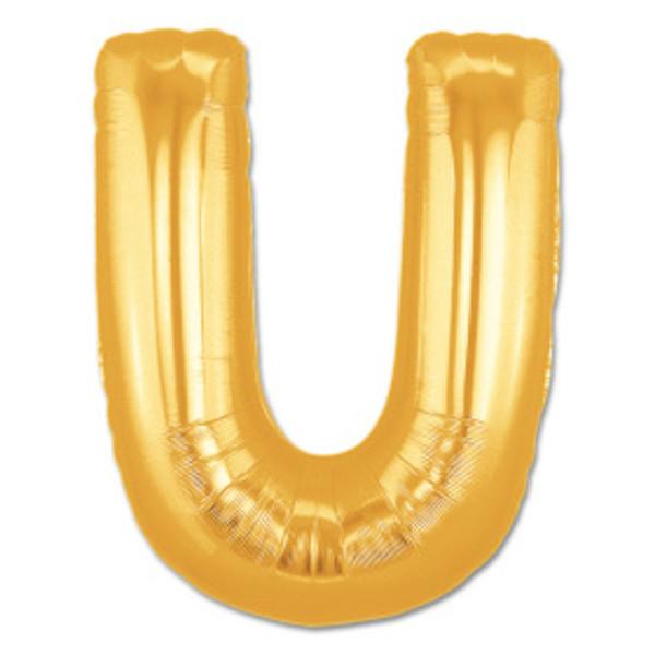 LETTER U FOIL BALLOON Northstar Balloons Balloon 16" / Metallic Gold Bonjour Fete - Party Supplies