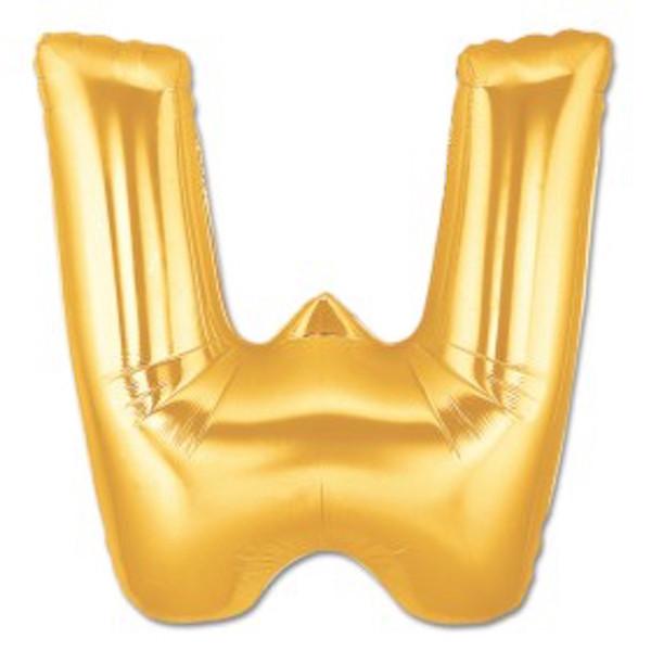 LETTER W FOIL BALLOON Northstar Balloons Balloon 16" / Metallic Gold Bonjour Fete - Party Supplies
