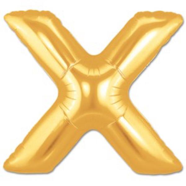 LETTER X FOIL BALLOON Northstar Balloons Balloon 16" / Metallic Gold Bonjour Fete - Party Supplies