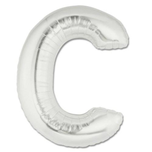 LETTER C FOIL BALLOON Northstar Balloons Balloon 16" / Metallic Silver Bonjour Fete - Party Supplies