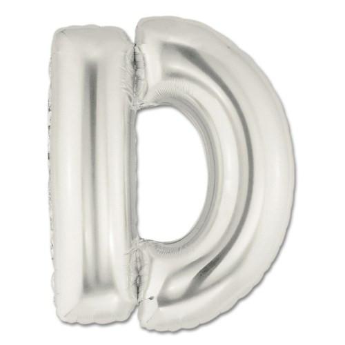 LETTER D FOIL BALLOON Northstar Balloons Balloon 16" / Metallic Silver Bonjour Fete - Party Supplies