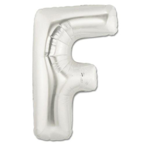 LETTER F FOIL BALLOON Northstar Balloons Balloon 16" / Metallic Silver Bonjour Fete - Party Supplies