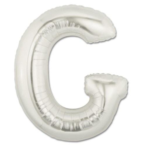 LETTER G FOIL BALLOON Northstar Balloons Balloon 16" / Metallic Silver Bonjour Fete - Party Supplies