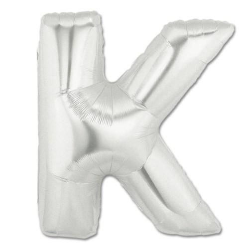 LETTER K FOIL BALLOON Northstar Balloons Balloon 16" / Metallic Silver Bonjour Fete - Party Supplies