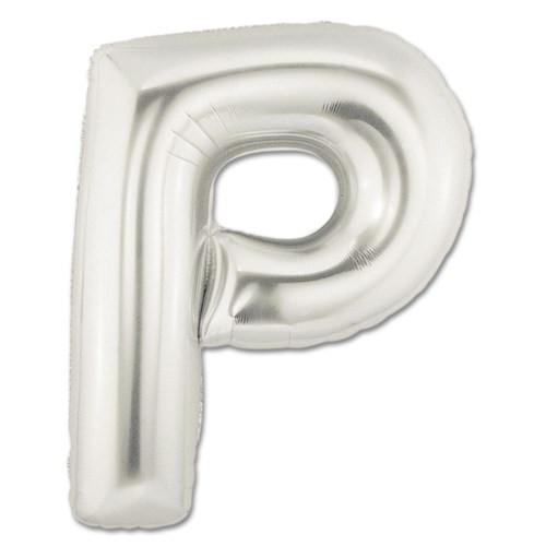 LETTER P FOIL BALLOON Northstar Balloons Balloon 16" / Metallic Silver Bonjour Fete - Party Supplies