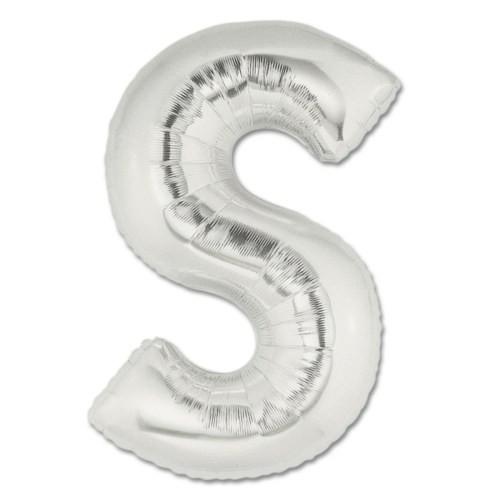 LETTER S FOIL BALLOON Northstar Balloons Balloon 16" / Metallic Silver Bonjour Fete - Party Supplies